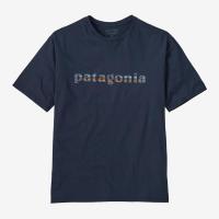 Patagonia环保男士文字logo圆领短袖T恤户外休闲百搭男子有机棉