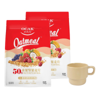 欧扎克50%水果坚果酥脆即食麦片营养早餐冲饮代餐燕麦片750g*2袋