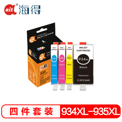 海得934XL 935XL四色墨盒套装适用惠普HP6230 6830 935 PRO