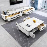 森美人大理石茶几电视柜组合简约现代小户型客厅家用北欧式实桌套装