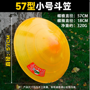 幻窕 WT146 农用采茶帽子 渔夫塑胶防晒出游草帽 夏季遮阳仿草编大沿大檐帽类