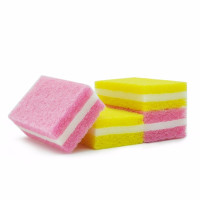 安居先森多功能清洁块百洁布清洁海绵抹布 夹层百洁布一包10片