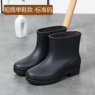 时尚雨鞋女士加绒中筒雨靴防滑防水鞋厨房工作胶鞋防雨耐磨轻便