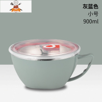 敬平不锈钢泡面碗带盖单个学生饭盒上班族便携保温便当盒饭碗大号家用