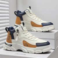 马丁靴秋冬新款高帮英伦厚底防滑工装靴男士户外徒步登山男鞋