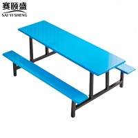 赛颐盛食堂连体餐桌椅2000*1400*750mm套