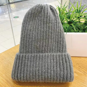 秋冬防寒帽子女毛线帽子女纯色百搭针织帽男加绒加厚保暖冷帽