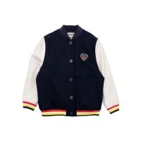 高田贤三(Kenzo)羊毛混纺休闲夹克男童长袖正面按扣开合品牌标识