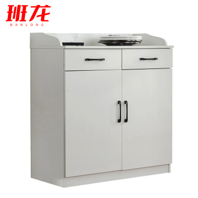 班龙茶水柜二抽白色台