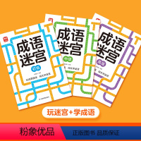 成语迷宫全3册 [正版]成语迷宫全3册成语接龙进阶游戏儿童专注力逻辑思维训练益智游戏集中注意力左右脑全脑智力开发趣味识字