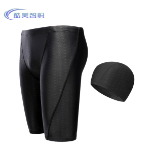 酷美智悦 男士五分泳裤带泳帽(L-5XL)KM-BH535 套