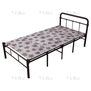 翌嘉 YJ4052511钢木床简易折叠床单人床四折折叠午休床铁架床 1米银彩