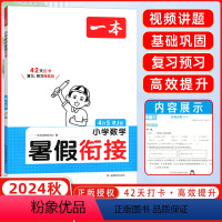 数学 小学四年级 [正版]2025新版一本小学数学暑假阅读衔接训练四升五年级人教版 4年级升5年级数学解题计算专项训练暑