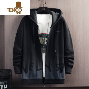 YANXU外套男士2023新款休闲运动夹克衣服潮牌男生痞帅羔绒男装