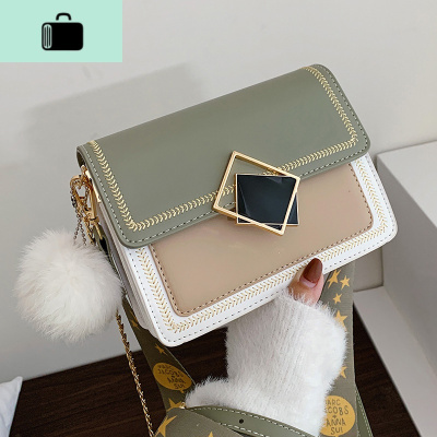 质感链条小方包包女包2020新款潮百搭韩版高级感宽带单肩斜挎包女NEW LAKE女斜挎包