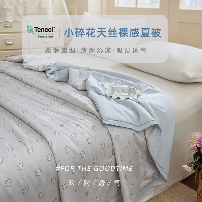 天丝夏凉被可机洗2026新款夏季凉感空调被双人四件套夏天单人儿童