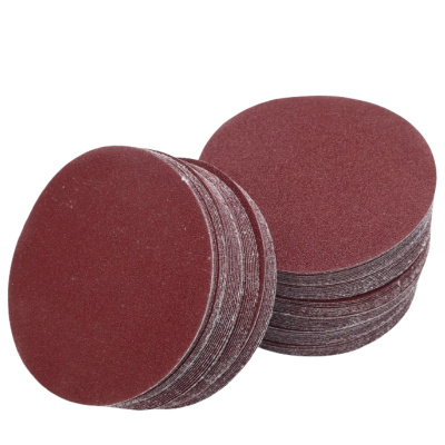 铁洋 背绒砂纸片 植绒砂纸片 5寸125mm 60目红砂 片