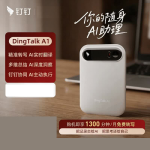 钉钉A1旗舰版录音笔 智能AI会议纪要分析总结实时转写 皓月银