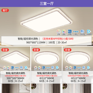 雷士照明IP40全光谱护眼吸顶灯客厅主灯卧室灯快装新款全屋灯具