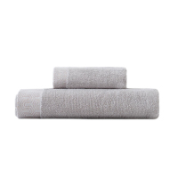 天山柔 70*140cm 350g 全棉迷宫格浴巾 (计价单位:条) 浅灰