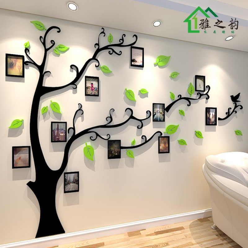 照片树3d亚克力立体墙贴客厅餐厅卧室电视沙发背景墙室内装饰贴画