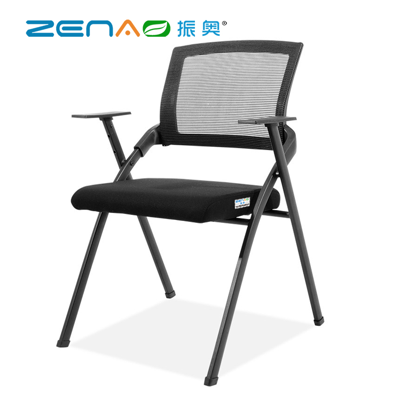 振奥 办公室职员开会议带桌板培训椅写字板可折叠学生桌椅一体/张(固定脚)