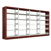 慧采云 钢制书架学校图书馆书店书籍室阅览室双面书架资料架双面一列四组