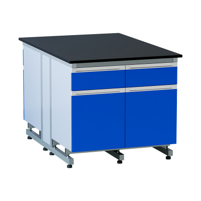 臻远 ZY5052106 实验室 工作台化验室操作台化验桌 钢木深蓝1米中央台