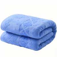 梦丽赛 提花蓝色毛巾被 180cm×220cm ±5(条)