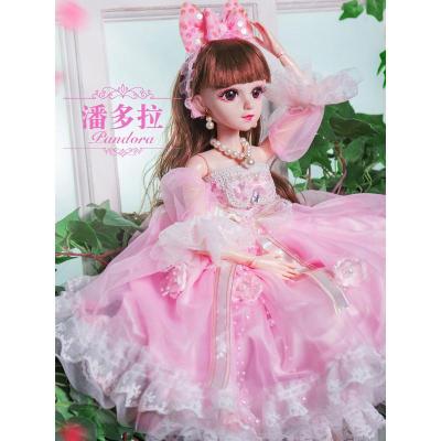 眨眼60cm超大号洋娃娃套装女孩生日爱莎公主大礼盒女珍藏版-潘多拉眨眼+音乐版：60厘米5套衣服+化妆盒+②+豪华礼