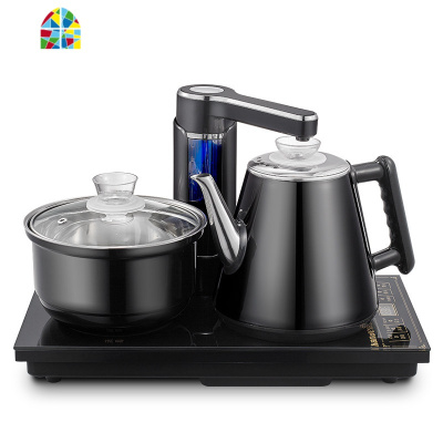 全自动上水电热水壶套装家用功夫茶具泡茶台烧水壶一体嵌入式专用 FENGHOU 黑色标准款