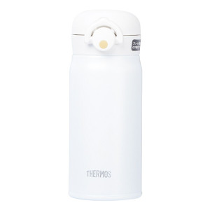 膳魔师(THERMOS)保温杯304不锈钢男女士学生水杯JNR-351 防漏车载水杯礼品礼物350ml 白色