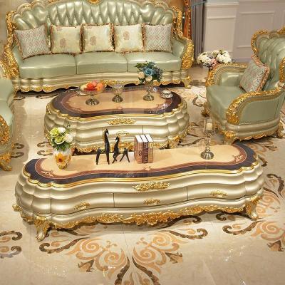 森美人法式电视柜2.2米实木花别墅大户型客厅组合电视柜2.4米家具