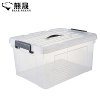 熊晟 整理箱 H25升灰透明/个