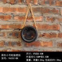 复古个性墙壁壁挂墙面装饰品咖啡服装店铺墙饰置物架仿真植物挂件 三维工匠 黄中号壁饰