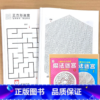 魔法迷宫 2册 [正版]小学生专注力训练6岁以上 6-7-8-9-10岁 一年级二提高提升孩子的注意力儿童书籍 视觉 听