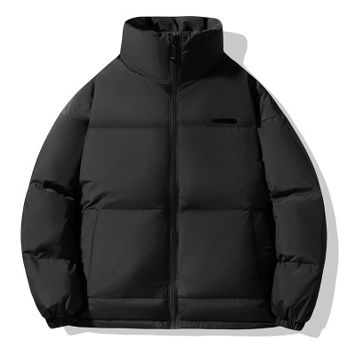 羽绒服情侣男士秋冬季新款白鸭绒潮牌立领保暖面包服青少年外套男