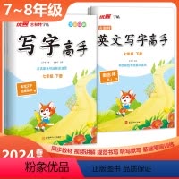 (4本)临写练字+描摹练字 七年级下 [正版]2024春版初中生同步练字帖下册人教版写字高手临写本语文英语七年级八年级练
