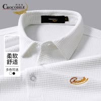 鳄鱼恤CROCODILE 专款男士经典纯色百搭商务短袖透气polo衫