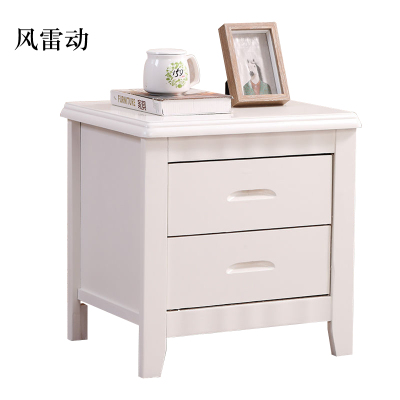 风雷动床头柜简约现代卧室床边储物柜标准款白色50*41*50cm