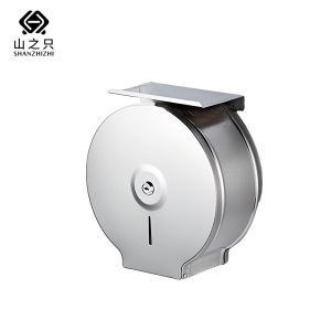 山之只 304不锈钢卷纸盒含手机架 本色 255*113*265mm 个