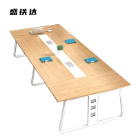 盛铁达 三脚暖白色会议桌2000*1000*750mm