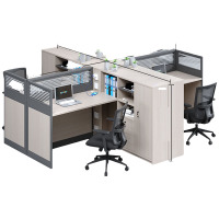 域赢屏风办公桌职员办公桌员工位电脑桌工作卡座财务桌十字型4人位