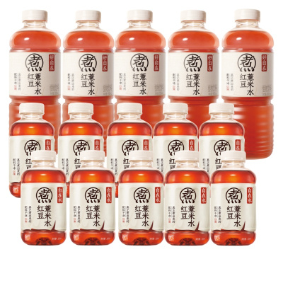 元气森林好自在红豆薏米水组合装900ml*5瓶/500ml*10瓶无糖植物饮料