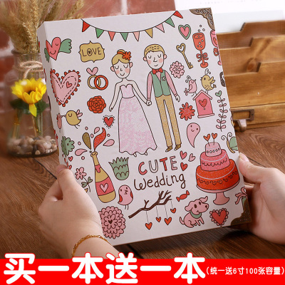 盒装插页式相册本456寸相簿情侣电影票影集家庭宝宝成长收藏纪念