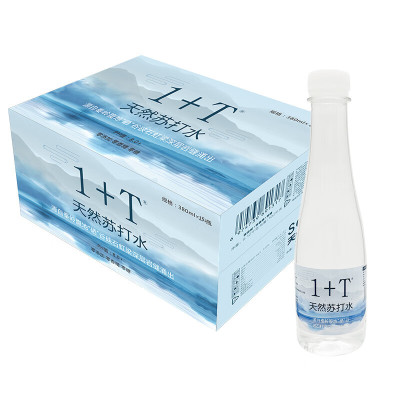 1+T 天然苏打水 380ml*15瓶/箱