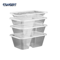 CONGERT 一次性餐盒 双格650ml 箱