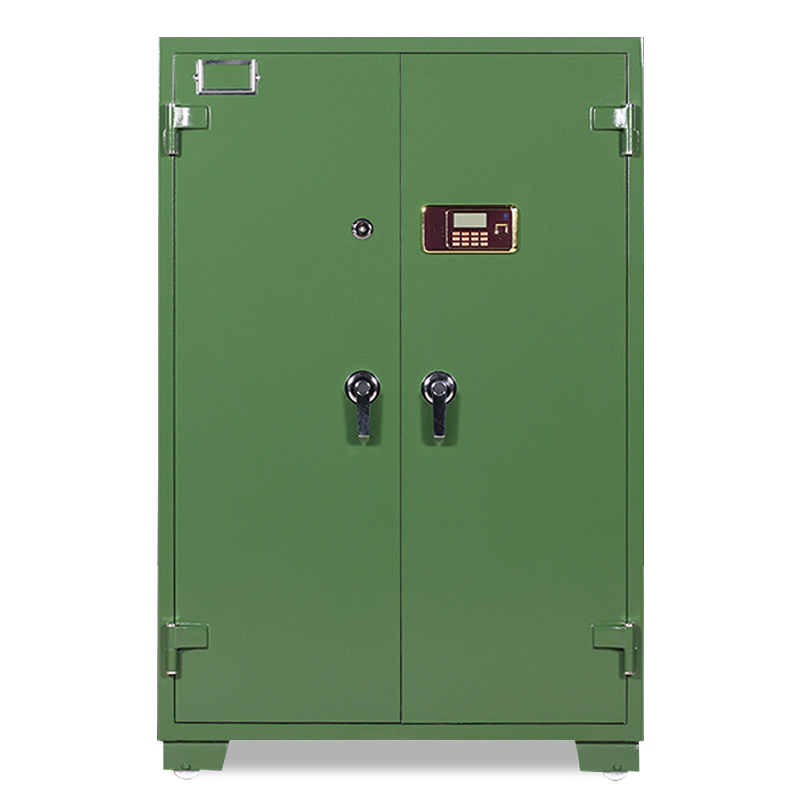 全简家具加厚枪柜钢制存储柜密码锁管制器械存放柜带滚轮军绿款1500*1000*450