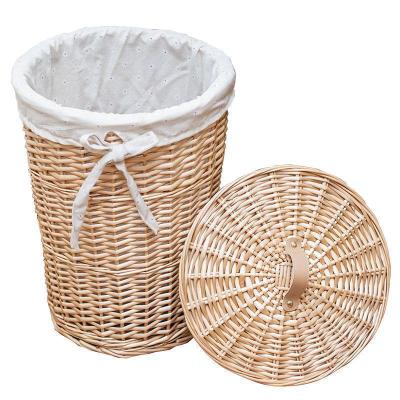 美帮汇脏衣篮藤编有盖洗衣篮大号衣物篓脏衣服家用浴室收纳筐玩具桶