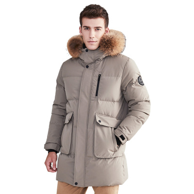 坦博尔2020新款羽绒服男士中长款加厚休闲保暖外套TA201687